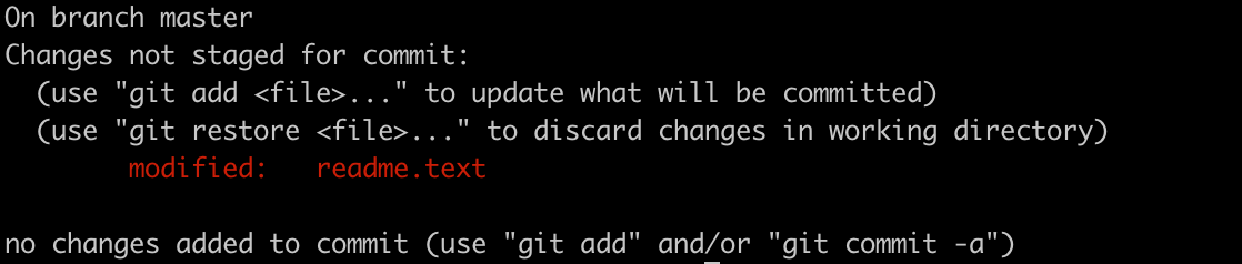 git status