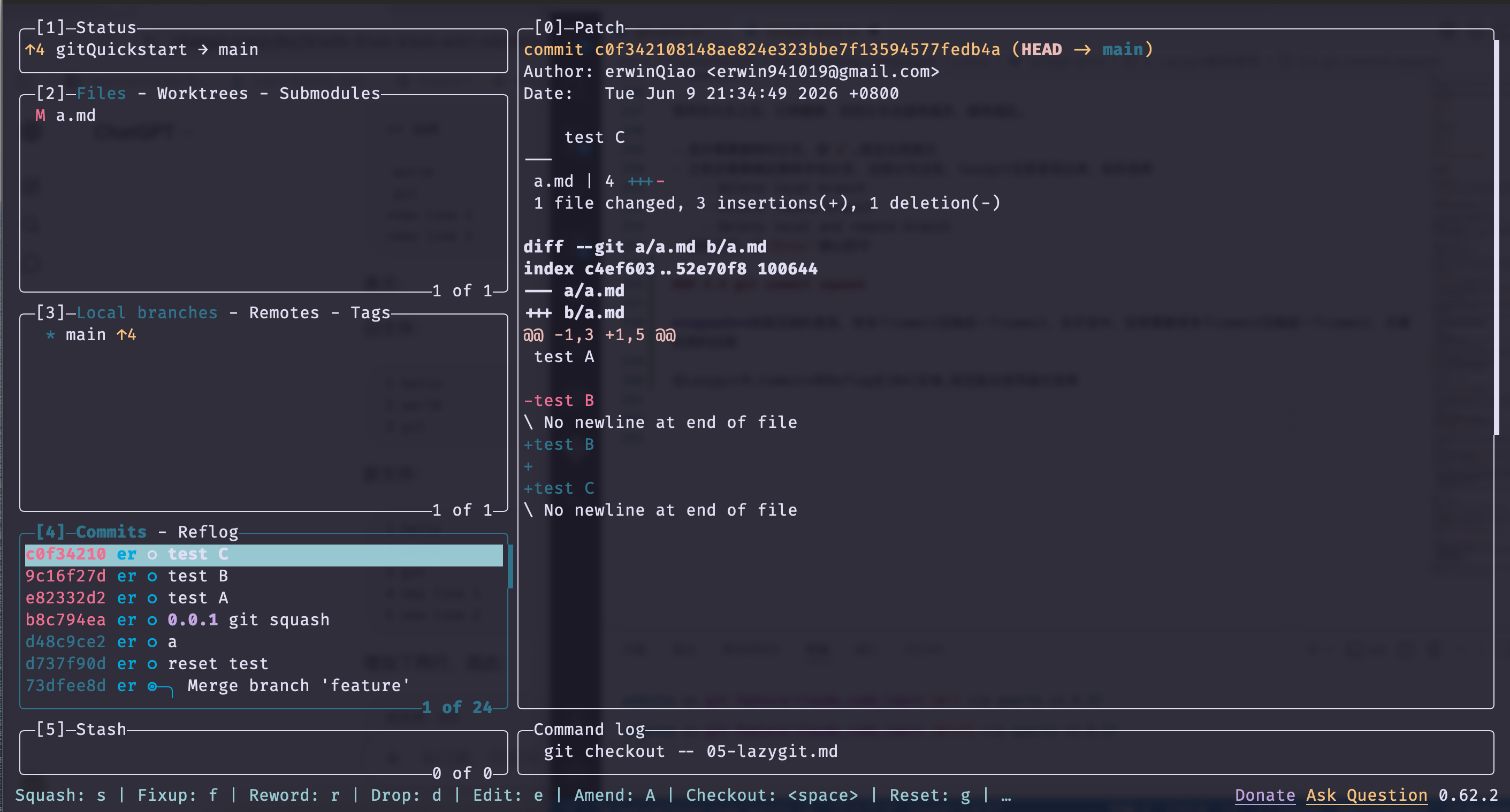 lazygit commit